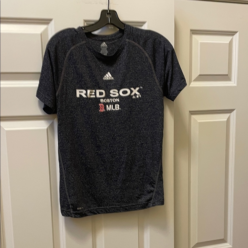 adidas Boys Navy Boston Red Sox Performance Tee